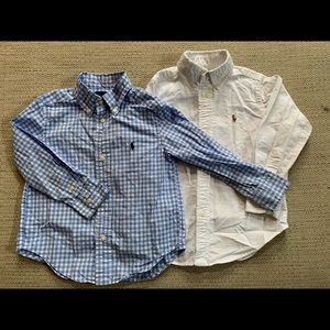 2 Ralph Lauren Button Down Shirts -3T